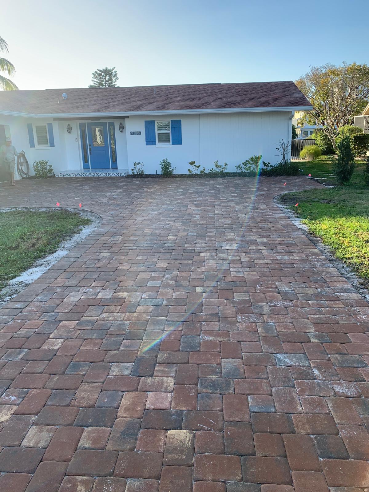 Well-maintained paver driveway in Southwest Florida